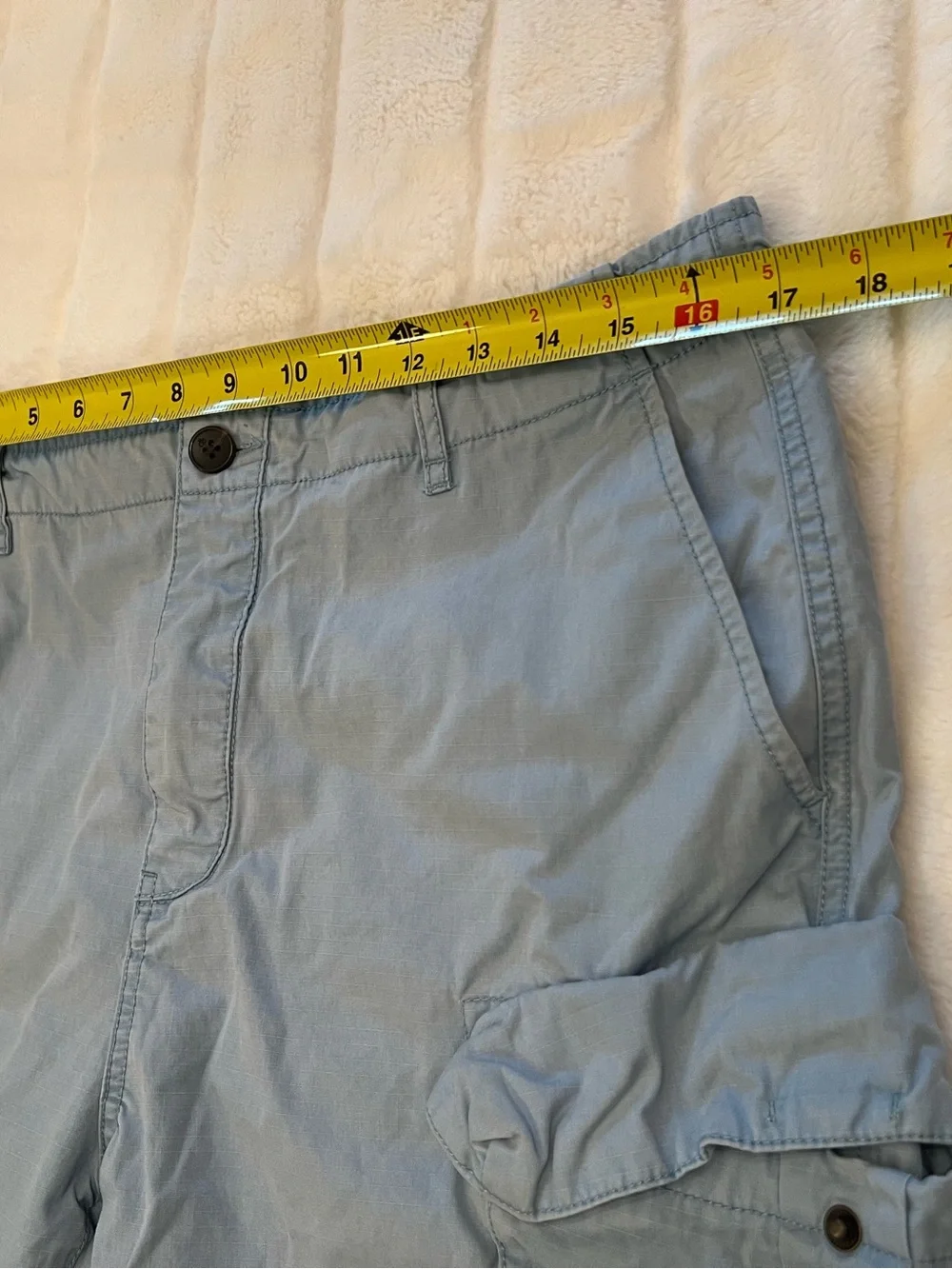 Scotch and Soda Mens size 32 Light Blue Slate gray  Cargo Shorts